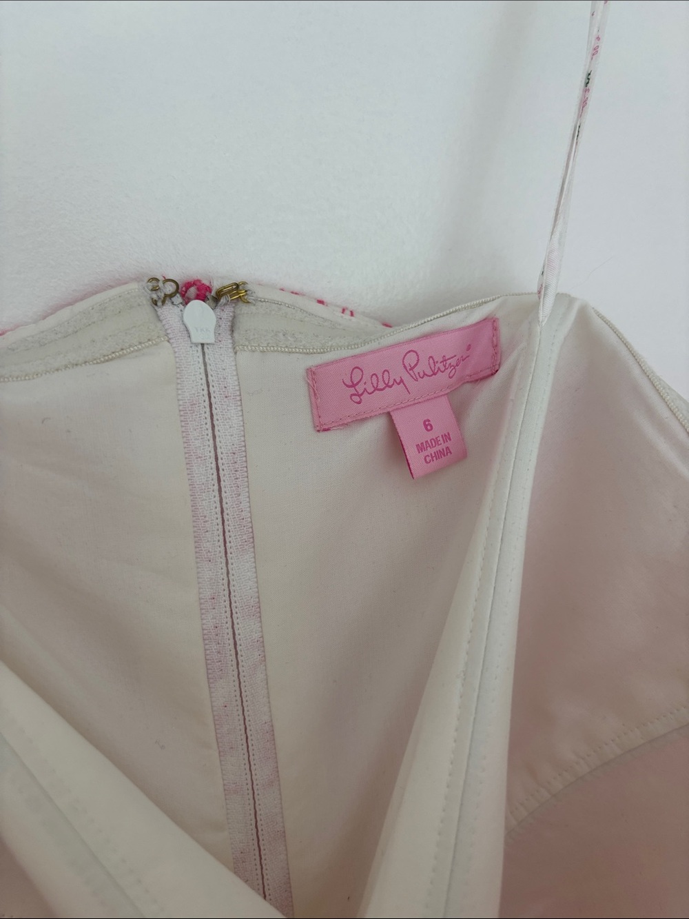 Lilly Pulitzer Pink Floral Strapless Sheath Dress - Picture 4 of 5